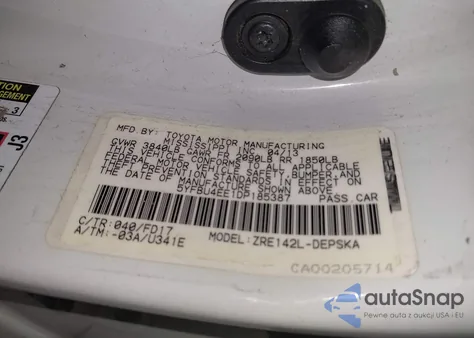 2013 Toyota Corolla S z USA, uszkodzony, nr VIN 5YFBU4EE1DP185387